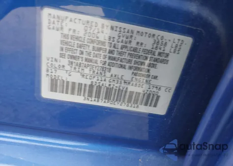 2014 Nissan Sentra Sr z USA, uszkodzony, nr VIN 3N1AB7AP0EY278318